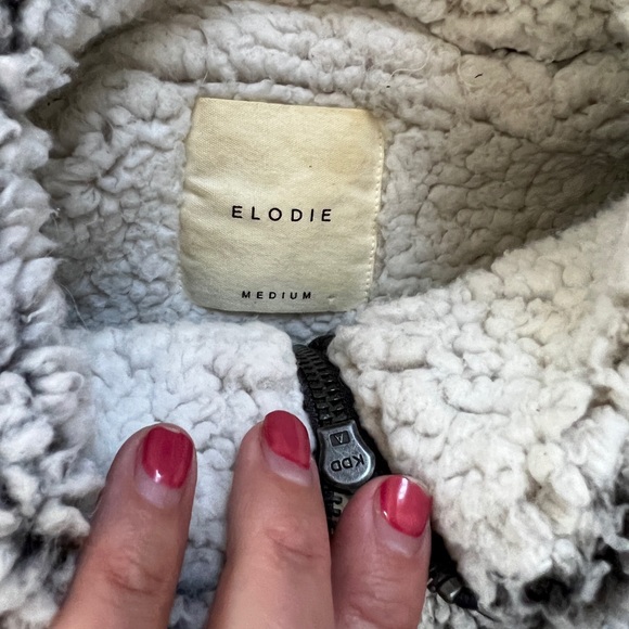 Elodie Quarter Zip Grey Sherpa size M - Picture 4 of 4